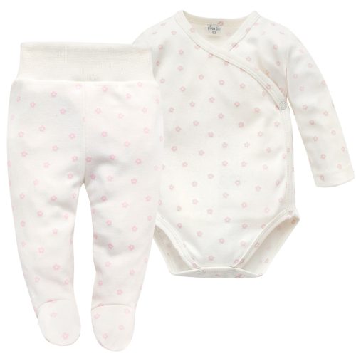 Pinokio - Lovely Day kétrészes kislány együttes virágok ekrü 50