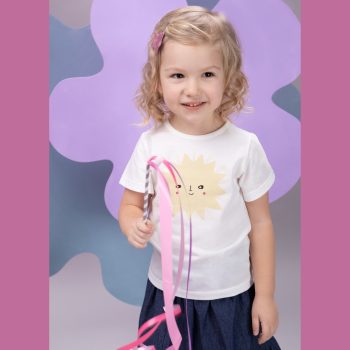 Pinokio - Romantic kislány rövid ujjú póló ekrü 68