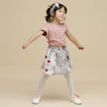   Pinokio - Tres Bien háromrészes kislány együttes rózsaszín-szürke 116