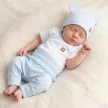 Zyzio & Zuzia kisfiú 4 részes pamut hazahozós szett babakék 50