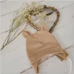 Zyzio & Zuzia uniszex megkötős fülecskés baba sapka bézs 56/62