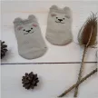 Zyzio & Zuzia uniszex latte bézs macis baba zokni 6-12 hónap