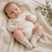Zyzio & Zuzia uniszex homokbézs bagoly mintás baba zokni 12 hónap+