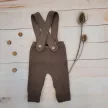 Zyzio & Zuzia kisfiú KAZUM bordázott kantáros babanadrág csokoládébarna 56/62