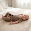 Zyzio & Zuzia kisfiú KAZUM 2 részes bordázott baba együttes bodyval és nadrággal csokoládébarna 56