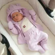 Zyzio & Zuzia kislány 5 részes pamut együttes lila 50