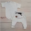 Zyzio & Zuzia uniszex KAZUM 2 részes bordázott baba együttes bodyval és nadrággal elefántcsont 56