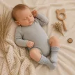 Zyzio & Zuzia kisfiú szürke nyomásmentes baba zokni 0-3 hónap