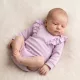 Zyzio & Zuzia kislány babával együtt növő hosszú ujjú body fodorral lila 68/74