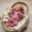 Zyzio & Zuzia kislány KAZUM 2 részes baba dresz szett levehető kapucnis felsővel rózsaszín 68
