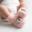 Zyzio & Zuzia kislány rózsaszín téli macis baba zokni 0-6 hónap