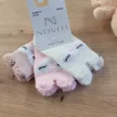Zyzio & Zuzia kislány 3 pár bagolymintás pamut baba zokni ekrü-rózsaszín 0-6 hónap