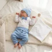 Zyzio & Zuzia kisfiú 4 részes elegáns együttes fehér-kék 74