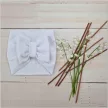 Zyzio & Zuzia kislány bordázott baba hajpánt nagy masnival hófehér 6-12 hónap (44-48 cm)