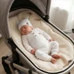 Zyzio & Zuzia uniszex 3 részes bordázott baba szett bodyval és sapkával fehér 56